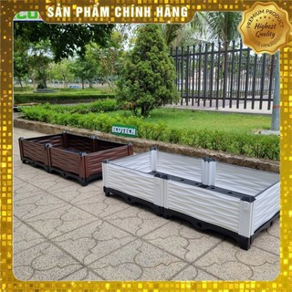 Chậu lắp ghép nhựa HDPE/PP 100x50x23cm: Thẩm mỹ, kết cấu chắc, dễ lắp đặt, phù hợp mọi cây trồng.