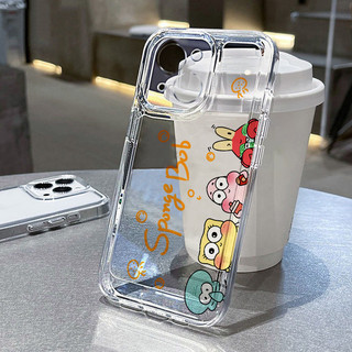 Ốp Lưng Cho Samsung Galaxy S24 S23 S22 S21 Plus Ultra S23FE S20FE S21FE J7 Prime A12 A03 A32 Miếng Bọt Biển Dễ Thương Patrick Star Hoạt Hình Mềm Trong Suốt Bảo Vệ Toàn Diện Vỏ Điện Thoại