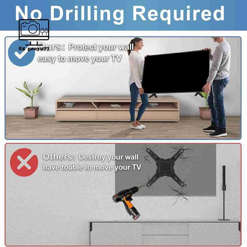 Gouyu77 Giá đỡ tivi TCL 28-65 inch cho Roku, thay thế bằng ốc vít
