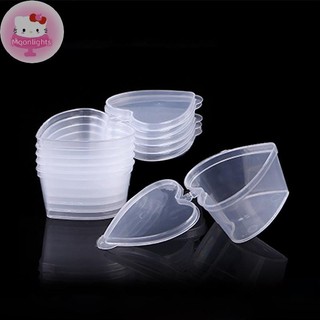 Moonlights 10 Chiếc Nhựa Đựng Nước Sốt Cốc Hộp Đựng Bảng Thực Phẩm Bản Lề Nắp Dùng Một Lần EN