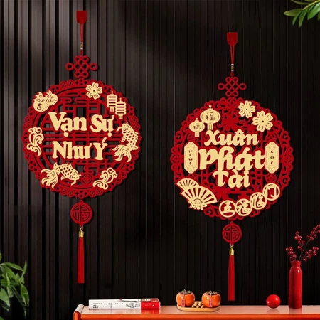 Phụ kiện dây treo chữ Tết trang trí nhà cửa