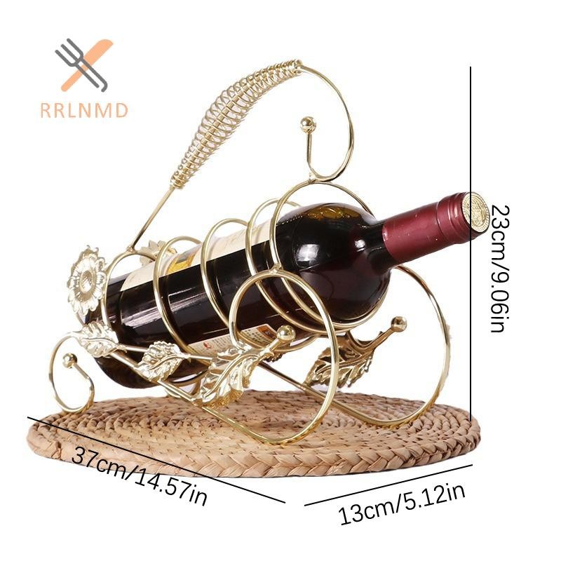 Rrlnmd Sáng Tạo Kim Loại Giá Đựng Rượu Vintage Chai Rượu Và Giá Đỡ Kính Thanh Trang Trí Nhà Cửa Trưng Bày Giá Đỡ MỚI