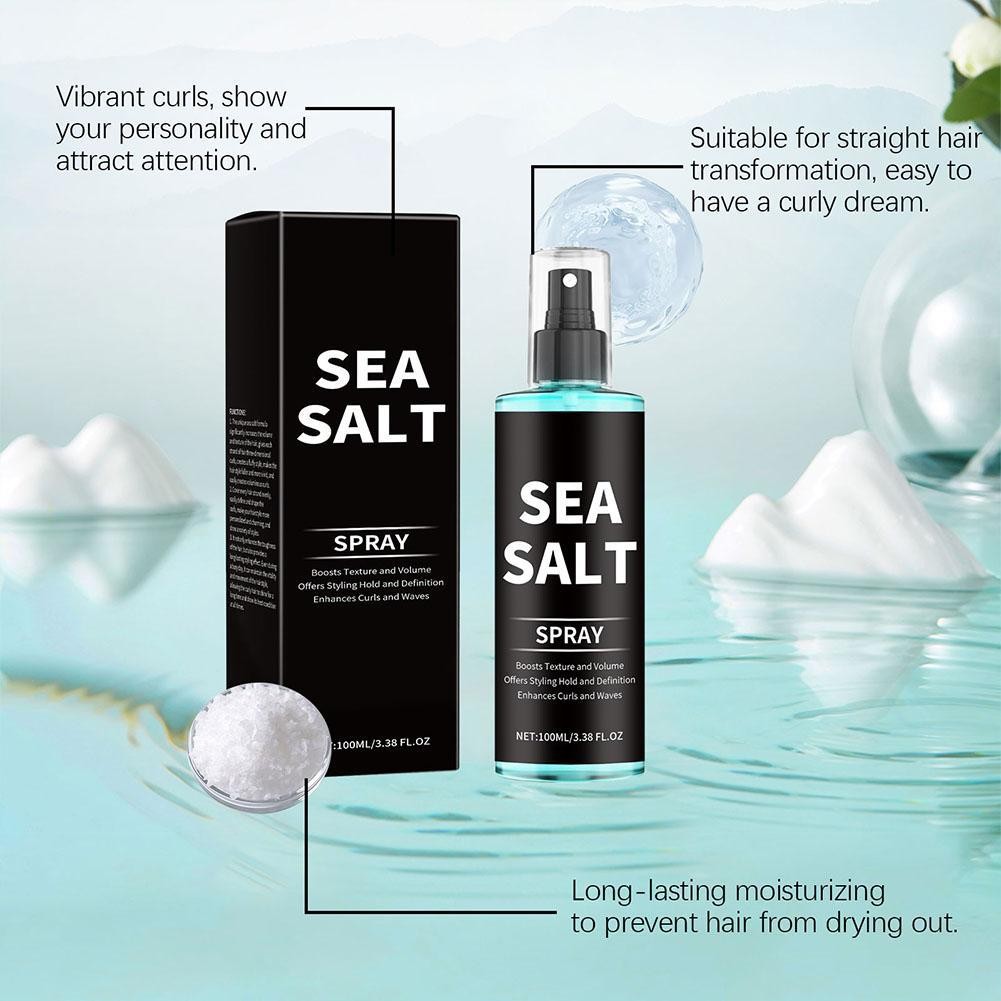 Xịt tóc xoăn muối biển tạo kiểu đàn hồi làm mới tóc 100ml Y8i1