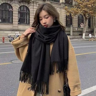 Julyhot Thu Đông Mới Giả Khăn Cashmere Màu Trơn Dày Ấm Áp Thời Trang Đa Năng sel Khăn Choàng Cao Cấp Massivedeals