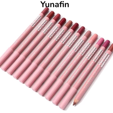 Bút chì son môi YUNAFIN, Bút chì kẻ môi mờ lâu trôi dưỡng ẩm, Bút chì lót môi nhung chống thấm nước tự nhiên