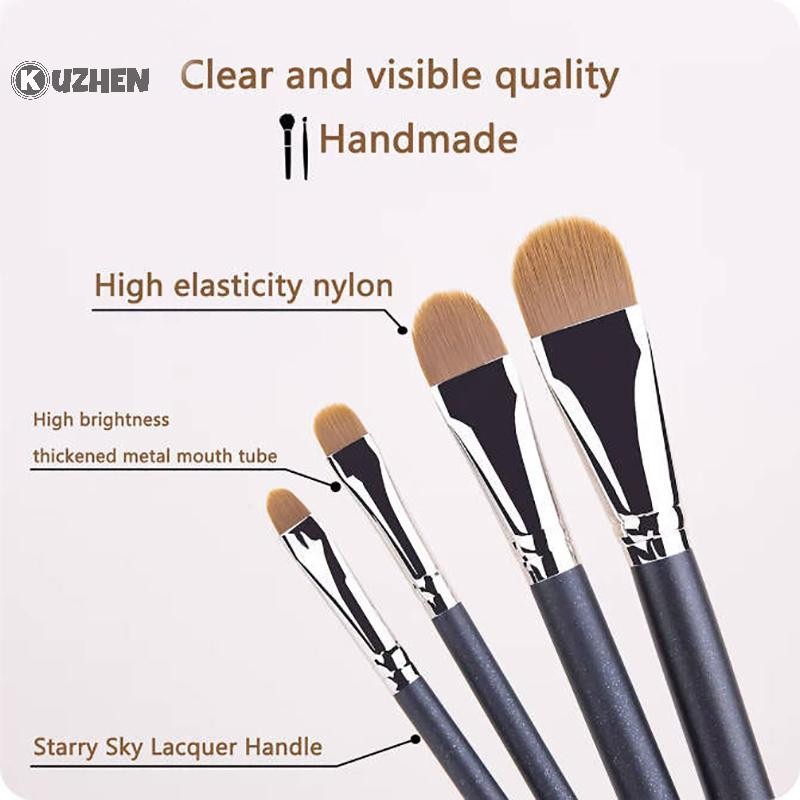 Kuzhen Flat Round Siêu Mỏng Che Khuyết Điểm Cọ Trang Điểm Đường Viền Che Khuyết Điểm Dụng Cụ Trang Điểm 4 Kích Cỡ HOT