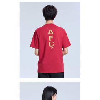 Áo thun ngắn tay dáng rộng cổ tròn cỡ lớn dành cho nam và nữ Arsenal
