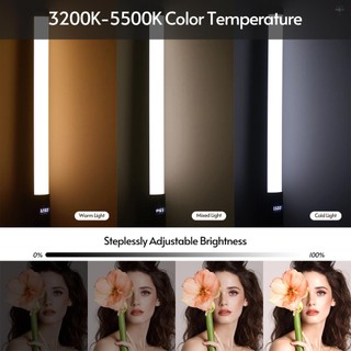 Đèn LED cầm tay Ống Video Chụp ảnh Đèn lấp đầy 3200K-5500K Pin tích hợp có thể điều chỉnh độ sáng với điều khiển từ xa cho Vlog Phát trực tiếp Sản phẩm Chụp ảnh chân dung