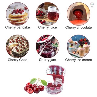 Cherry Pitter Tool Pit Remover Push-Pull Sáu lỗ Di động Cherry Core Remover với thiết kế khóa Phát hành nhanh Tiện ích nhà bếp cho cửa hàng bánh nhà bếp Salad trái cây