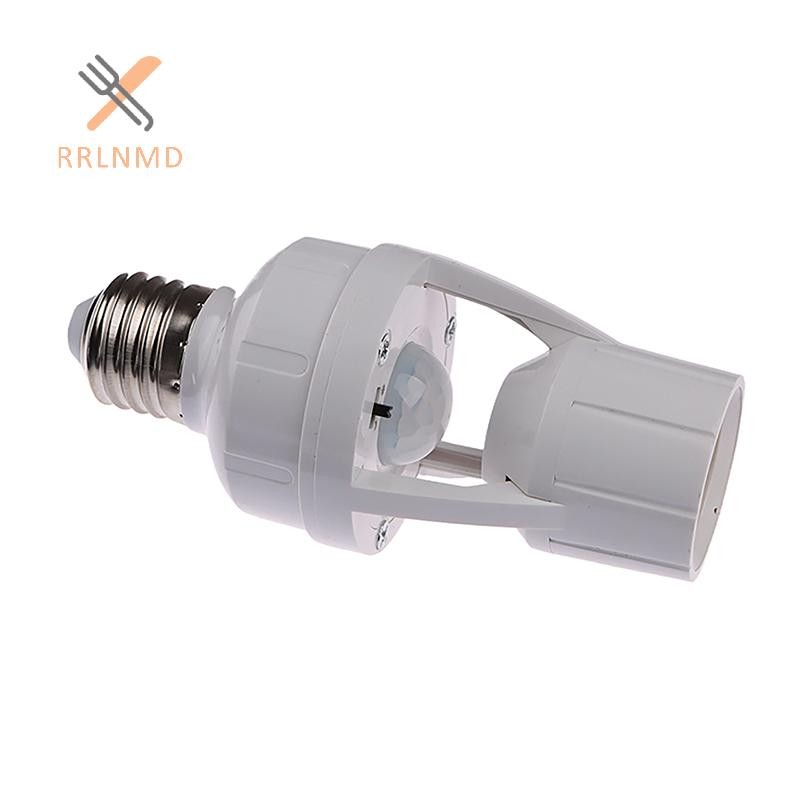 Rrlnmd 360 Độ Cảm Ứng Con Người Cảm Biến Chuyển Động Đèn Ổ Cắm Đế AC85-265V Trễ Thời Gian Công Tắc E27 Đế Giá Đỡ Ổ Cắm Adapter MỚI