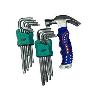 Combo 2 Bộ Lục Giác Bi và Bông + Kèm 1 Cây Búa Lùn