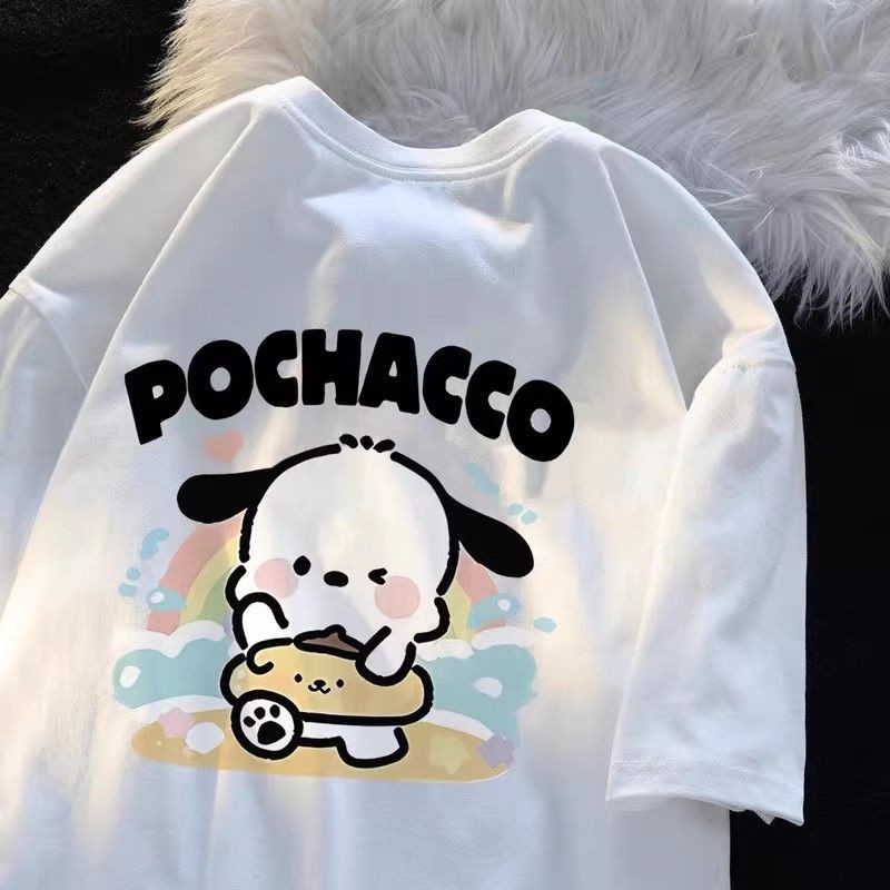 2025 Pochacco Hoạt Hình Áo Thun Trẻ Em Mùa Hè Thiết Kế Độc Đáo Hợp Thời Trang Rời Phù Hợp Với Đồ Chơi