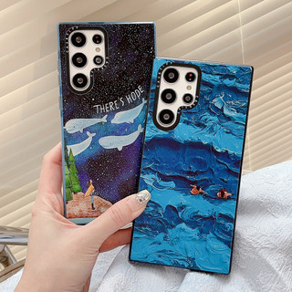 GLITTER Cá Voi Biển Sâu Phone Case For Dành Cho Samsung Galaxy S26 25Ultra S25Plus S25 S24 S23 S22Ultra S24 23Plus Vỏ Mềm Bảo Vệ Chống Sốc