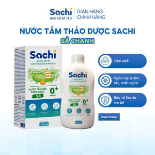 Nước Tắm Sachi Sả Chanh 250ml Giúp Giảm Mẩn Ngứa, Rôm Sảy, Hỗ Trợ Làm Sạch, Dịu Mát Da, Ngừa Muỗi Đốt, Côn Trùng Cắn