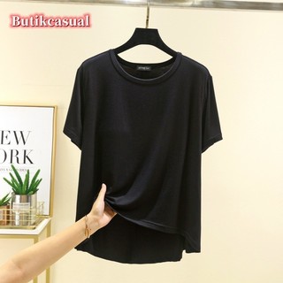 Phụ Nữ Ngực Miếng Lót Áo Thun Tay Ngắn Mùa Hè Mỏng Thường Ngày Kích Thước Lớn Đồng Bằng Rời Áo Sơ Mi