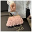 Túi tiệc GUSTAVA, Túi dạ hội bằng sợi Polyester hoa, Túi đeo chéo dây chuyền voan sang trọng dành cho nữ
