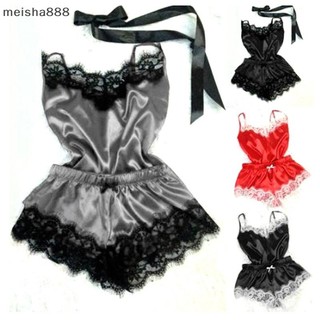 Meisha888 Nữ Đồ Ngủ Không Tay Dây Đeo Váy Ngủ Ren Viền Satin Cami Top Pyjama Set Đẹp