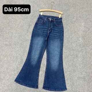 Quần Jean Ống Loe Bigsize Nữ Lưng Cao Ôm Dáng Dài 95cm Cho Chubby 60-95kg Q545