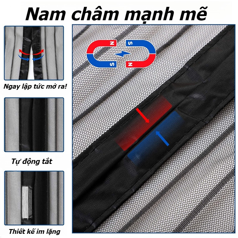 Rèm cửa từ tính Chống Muỗi,Rèm chống mui vào mùa hè,Từ tính im lặng, dễ cài đặt，Kích thước đa dạng
