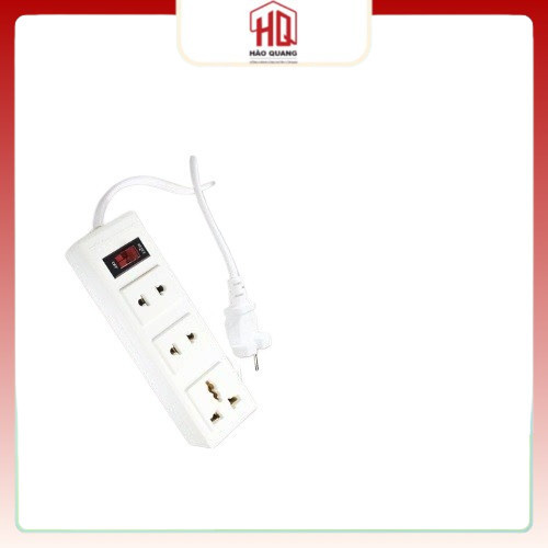 Ổ Cắm Điện Quang ĐQ 002A-02 – 3 Lỗ 2 Chấu – Dây 2m – Chính Hãng – An Toàn, Bền Bỉ