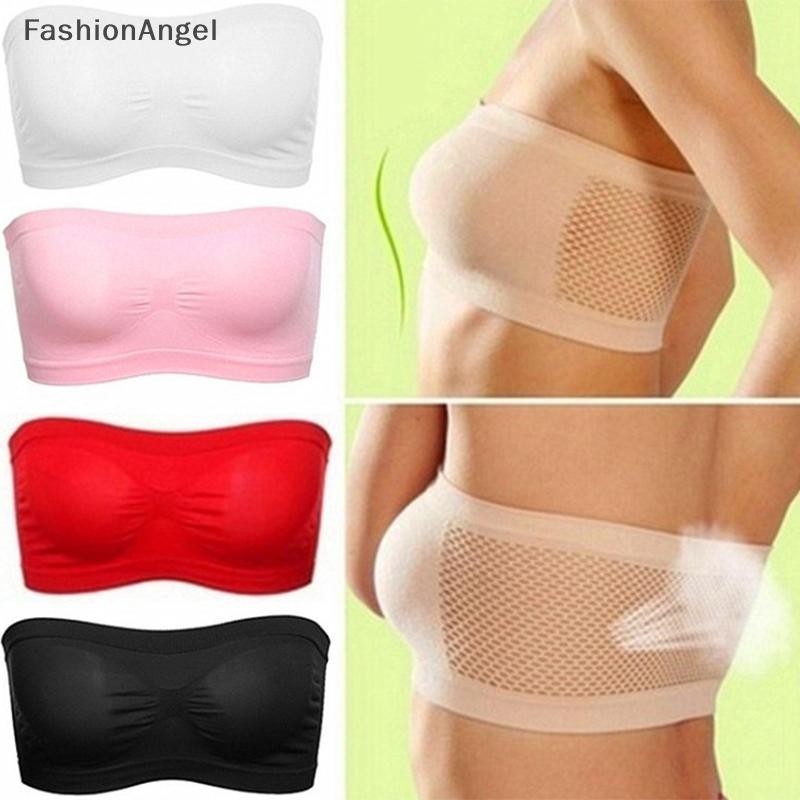 FashionAngel Nữ Gợi Cảm Áo Ngực Quây Vô Hình Push Up Áo Lót Liền Mạch Màu Trơn Không Dây Đeo Bralette Đồ Lót VN