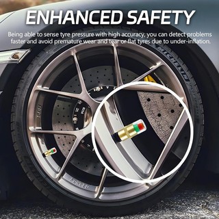 2 / 4 Mũ van giám sát áp suất lốp xe máy - Dụng cụ kiểm tra chỉ báo cảm biến áp suất lốp