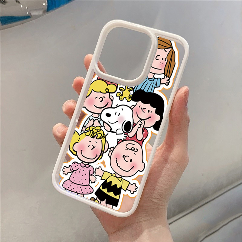 Ốp Lưng Cho iPhone 16 15 14 13 12 11 Pro Max 16e Cho iPhone XS Max X XR 8 7 Plus SE2020 2022 Dễ Thương Snoopy Hoạt Hình Chó Silicon Trong Suốt Chống Sốc