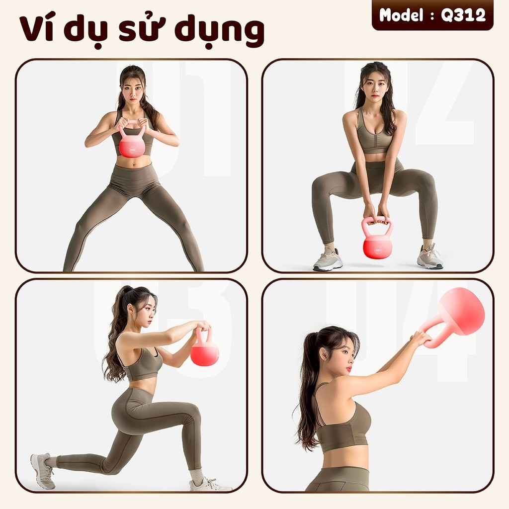 Ảnh -BG- Q312- 2KG- Tạ chuông mềm tập Squats hông và cánh tay,Tập tại nhà an toàn cho mọi người 3