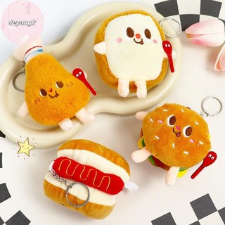 Deyangk Hoạt Hình Thực Phẩm Hamburger Hot Chó Sang Trọng Búp Bê Sang Trọng Mặt Dây Móc Khóa Quà Tặng Trẻ Em Đồ Chơi VN