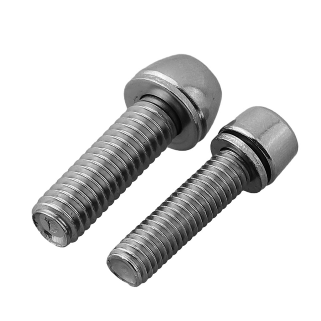 [Welv] 6 Cái / hộp Bu Lông Thân Vít M5 / M6 Bộ Phận Xe Đạp Đường Bộ Thép Độ Chính Xác Cao