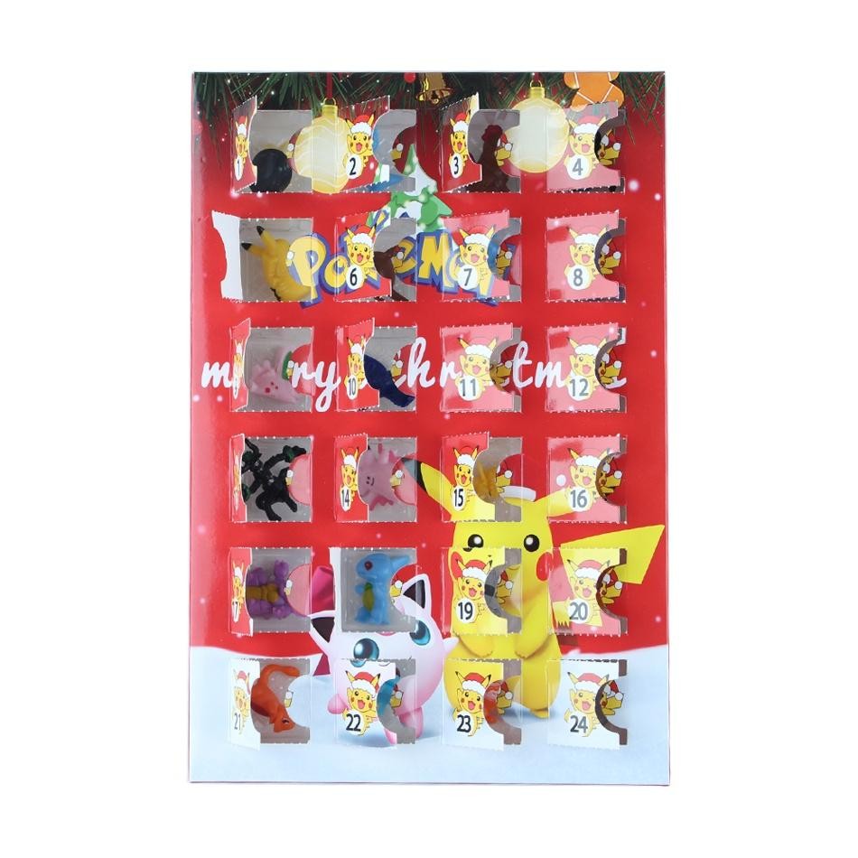 24 Cái / bộ Pokemon Giáng Sinh Mùa Vọng Lịch Pikachu Charizard PVC Nhân Vật Hành Động Hộp Bất Ngờ Sinh Nhật Halloween Đồ Chơi