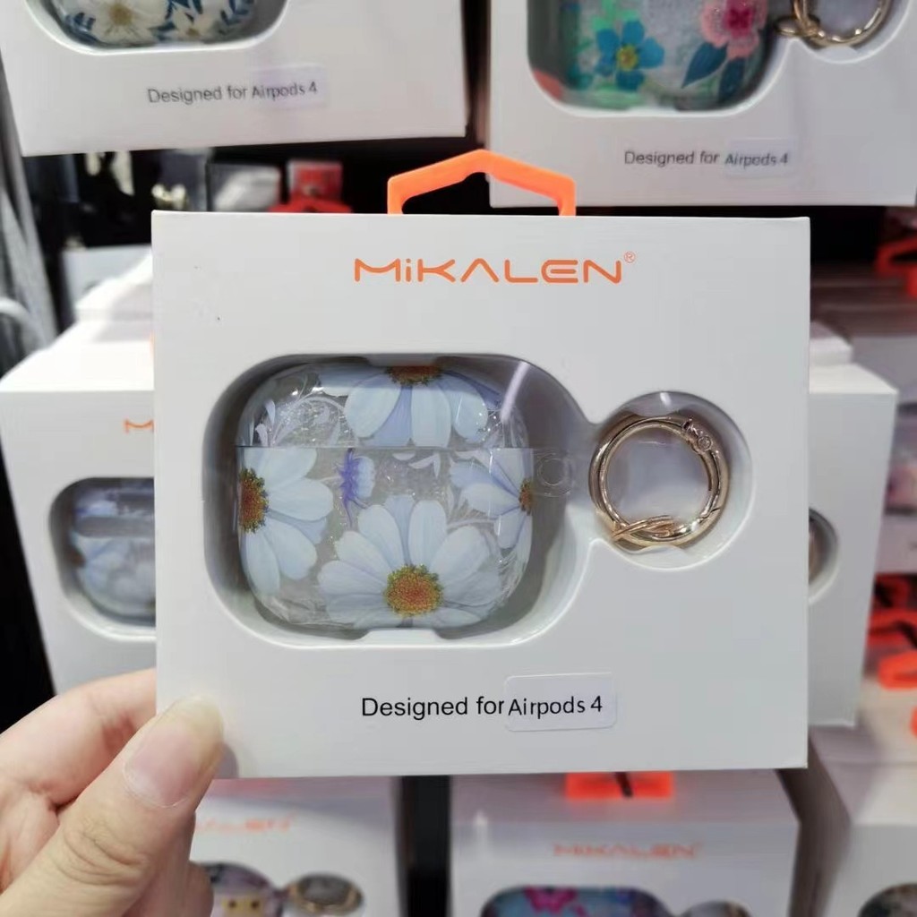 Mikalen / mikalen Airpods 4 Vỏ bảo vệ Vỏ bảo vệ Hoa biển Hoa nữ Xiaohongshu Vỏ bảo vệ tai nghe trọn gói thế hệ thứ 4