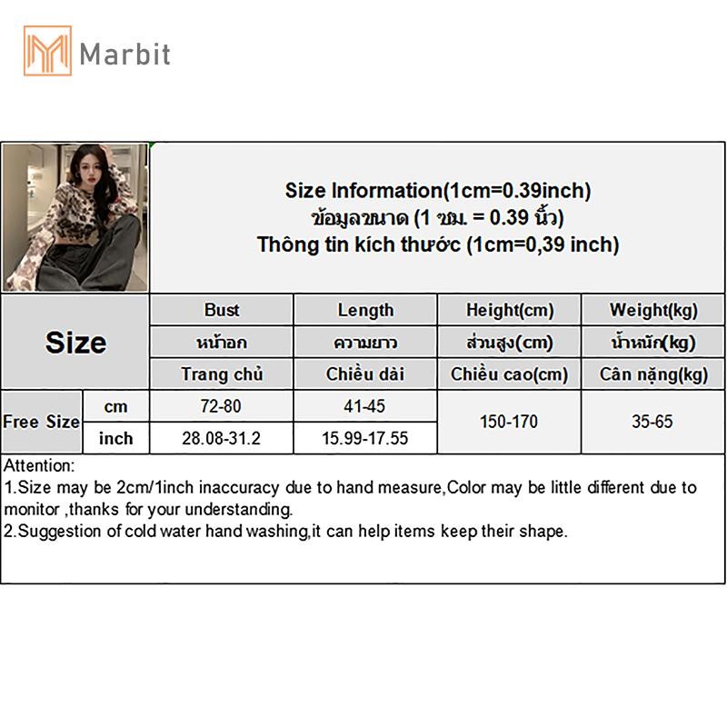 Marbit Thu Đông Nữ Retro Hoa Cổ Tròn Dài Tay Áo Thun Slim Crop Top Mới