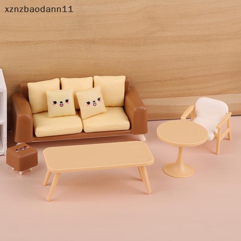 [XZNZMM] 1 / 12 Nhà Búp Bê Bàn Trà Ghế Sofa Mô Hình Nhà Búp Bê Trang Trí Phòng Khách Búp Bê Phụ Kiện Nội Thất Nhà LMWU
