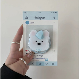 Ốp điện thoại di động giá đỡ xoay hình con chó dễ thương cho iPhone16 15 14 13 12 Pro Max Vỏ bảo vệ camera chống sốc Vỏ cứng chống rơi