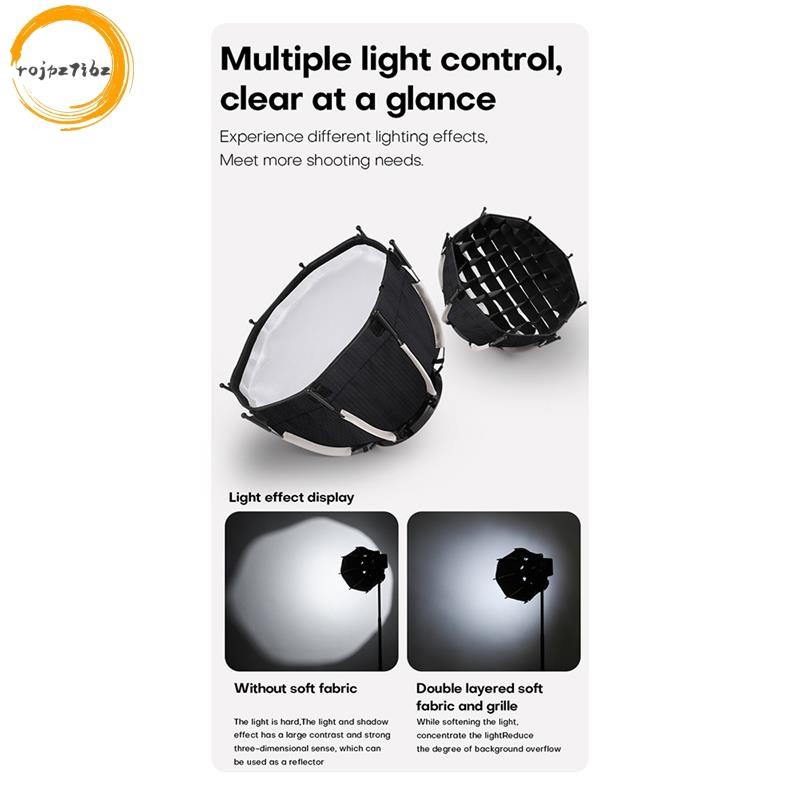 Hộp mềm hình bát giác 30cm Mini Bowens Mount Phát hành nhanh Hộp mềm lưới tổ ong cho ZU60 hoặc M60 COB Fill Light Studio