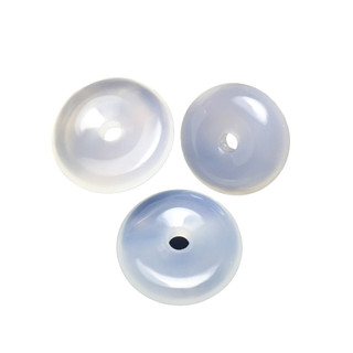 Ngọc mã não trắng chalcedony mặt dây chuyền mặt dây chuyền nhỏ khóa an toàn ngọc quà tặng phụ kiện trang sức