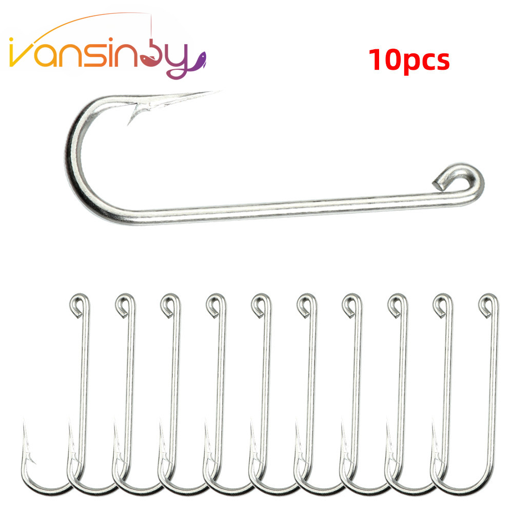 10 Chiếc Móc Câu Cá Thép Không Gỉ Tròn Haddock Móc