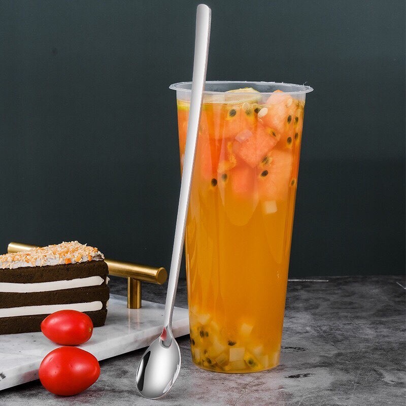 Muỗng Thìa Inox 304 Cán Dài - Uống Cà Phê, Sinh Tố, Cocktail.. Hàng Dày Dặn FE123