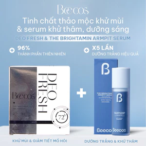 10 Gạc lau khử mùi và ngăn tiết mồ hôi + Serum Dưỡng Sáng Da Mờ Thâm Brightamin Armpits
