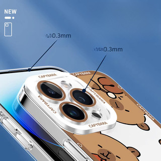 Vỏ Capybara Cho Infinix GT 20 Pro 5G TECNO POVA 6 5 4 Pro 3 2 ITEL S23 A70 Phim Hoạt Hình Bảo Vệ Toàn Diện Cặp Đôi Mềm TPU Vỏ Điện Thoại Dễ Thương