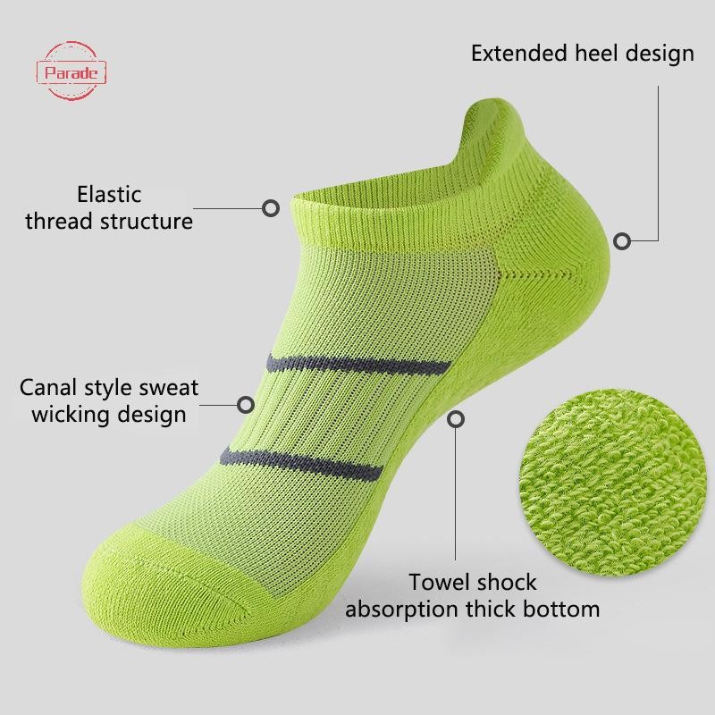 Diễu Hành Nam Nữ Chạy Tất Bóng Rổ Thoáng Khí Chống Trơn Trượt Thể Thao Đi Xe Đạp Đi Bộ Nữ Ngoài Trời Tất Cotton Thể Thao Mồ Hôi Tất VN
