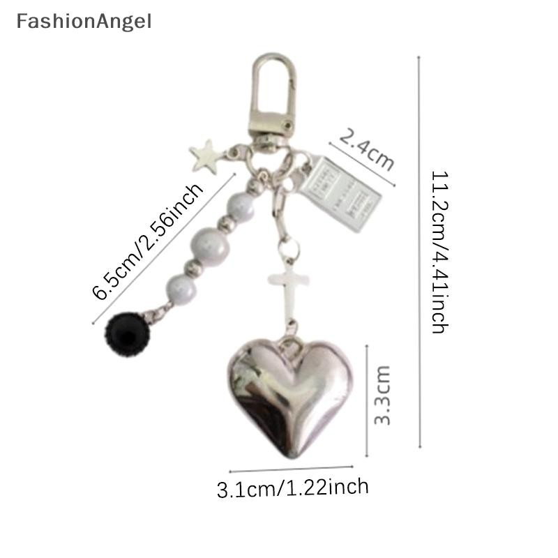 Fashionangel Độc Đáo Mát Mặt Trăng Trái Tim Gấu Động Vật Móc Khóa Móc Khóa Dành Cho Nữ Punk Ngôi Sao Chữ Thập Hạt Trong Suốt Túi Hộp Chìa Khóa Ô Tô Điện Thoại Phụ Kiện VN