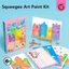 GETVOW Squeegee Art Kids Paint Kit, Chất liệu DIY Họa tiết động vật Tranh cào màu, Giấy vẽ Tranh Đồ dùng nghệ thuật Chấm cầu vồng Nghệ thuật cào cầu vồng cho quà tặng Giáng sinh