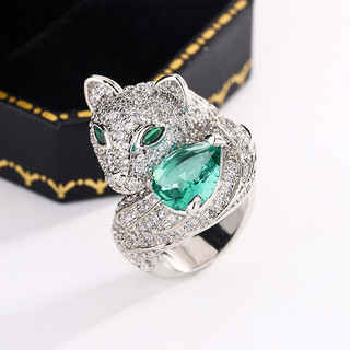 Châu Âu Mỹ ins Phong Cách Mới Kim Cương Cáo Mở Nhẫn Nữ