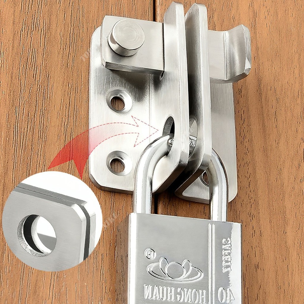 Chốt khóa cửa inox 304 FULL ỐC VÍT, then cửa bằng thép không gỉ K01 chắc chắn và bền bỉ - FE123