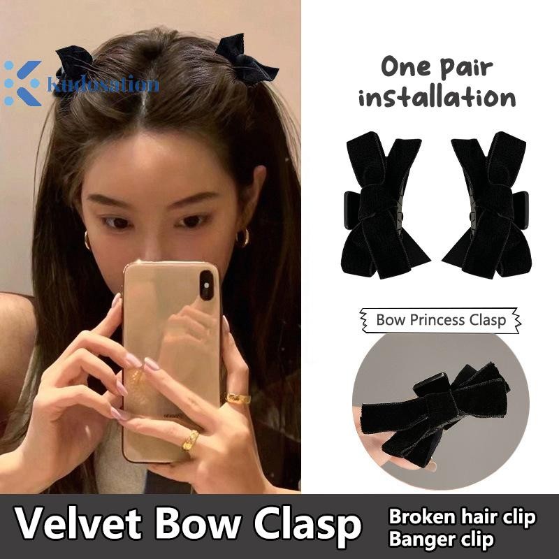 Kudosation 1 Nơ Ngọt Ngào Tóc Nhỏ Vuốt Kẹp Công Chúa Nhung Nơ Vuốt Kẹp Mũ Bé Gái Nữ Hàn Quốc Phụ Kiện Tóc