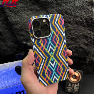 [Jlk] Dành cho Iphone 16 ProMax 15 14 13 12 Pro Max Vỏ từ tính Vỏ cứng kết cấu bện bằng sợi Carbon cao cấp
