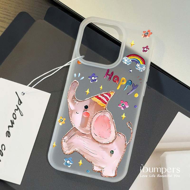 ibumpers Ốp Điện Thoại iPhone Dreamy Sáng Tạo Sinh Nhật Chúc Mừng Họa Tiết Ốp Lưng Trong Suốt Nhám Mờ Chống Bẩn Chống Sốc Cho IPhone 16 15 14 12 13 11 Pro Max IP 7 8 Plus X XS XR