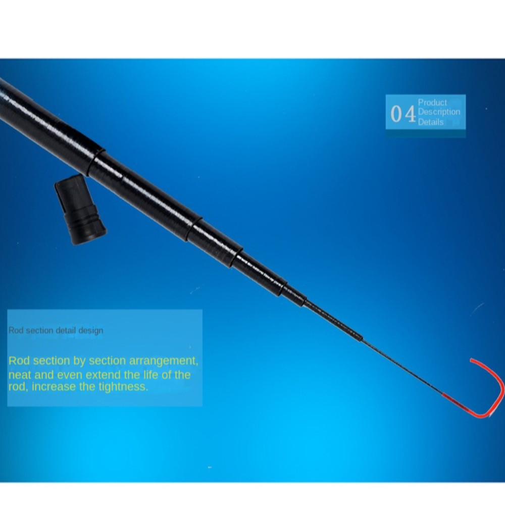 Bộ cần câu HOBBYIN, Cần câu bằng sợi Carbon Bộ dụng cụ đầy đủ, Cần câu cá bằng sợi thủy tinh 2,1m-7,2m Combo câu cá
